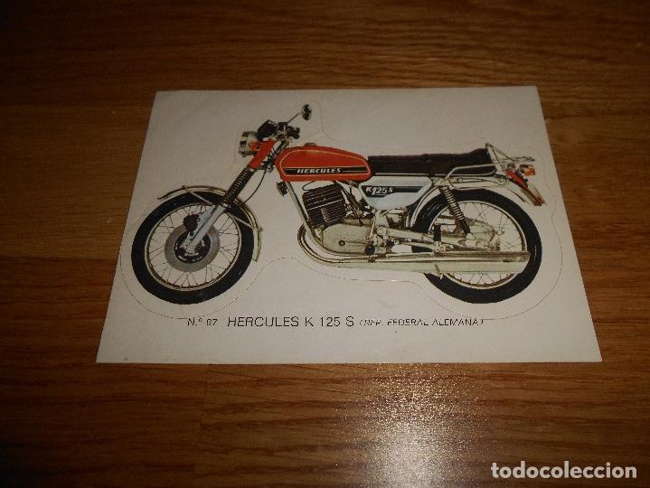 Sammeln alte gestanzte Sammelbilder: PEGATINA CROMO TEMA MOTOS DE BRUGUERA HERCULES K 125 S (REP. FEDERAL ALEMANA N&ordm; 67