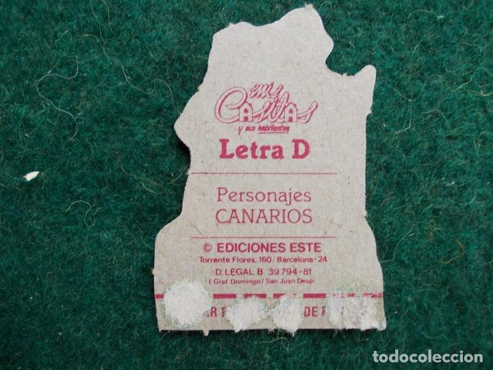Coleccionismo Cromos troquelados antiguos: MIS CASITAS Y SUS HABITANTES EDICIONES ESTE LETRA D  PERSONAJES CANARIOS