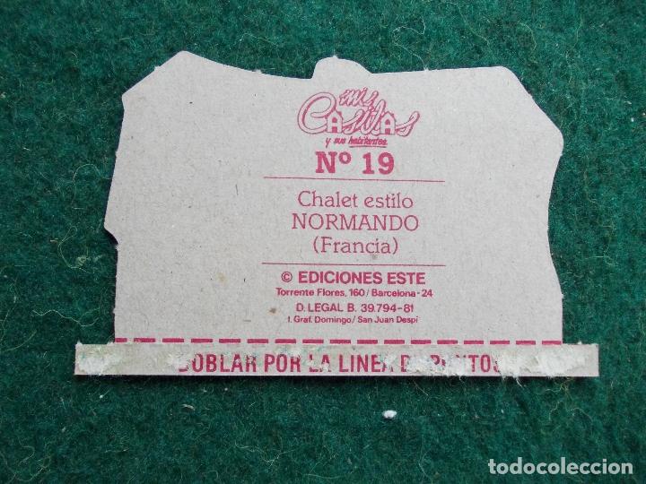 Sammeln alte gestanzte Sammelbilder: MIS CASITAS Y SUS HABITANTES EDICIONES ESTE N&ordm; 19 CASA NORMANDO