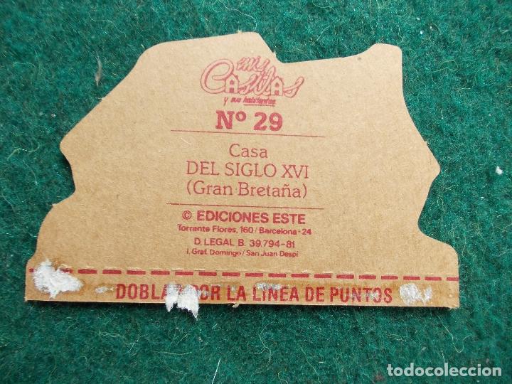 Sammeln alte gestanzte Sammelbilder: MIS CASITAS Y SUS HABITANTES EDICIONES ESTE N&ordm; 29 CASA GRAN BRETA&Ntilde;A