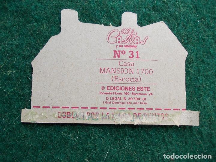 Sammeln alte gestanzte Sammelbilder: MIS CASITAS Y SUS HABITANTES EDICIONES ESTE N&ordm; 31 CASA MANSION