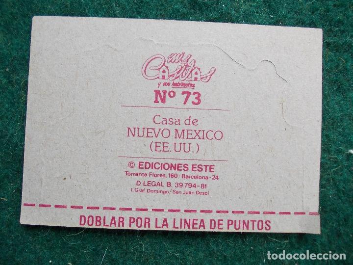 Colecionismo Cromos recortados antigos: MIS CASITAS Y SUS HABITANTES EDICIONES ESTE N&ordm; 73 CASA  NUEVO MEXICO EE.UU.