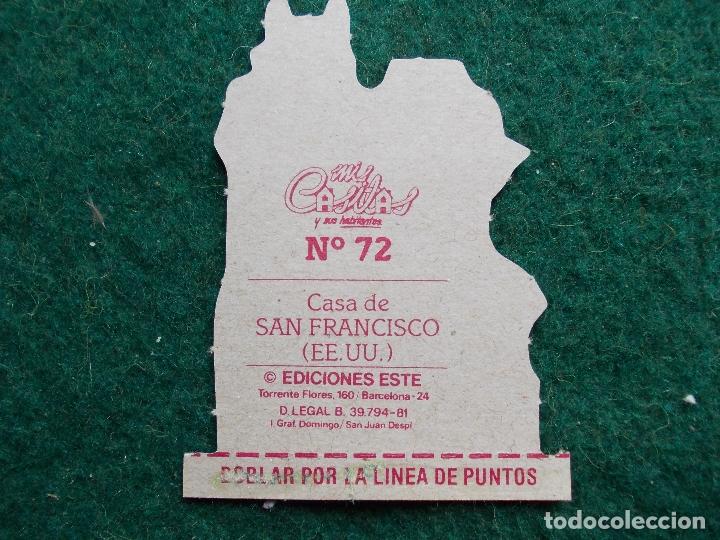 Sammeln alte gestanzte Sammelbilder: MIS CASITAS Y SUS HABITANTES EDICIONES ESTE N&ordm; 72 CASA DE SAN FRANCISCO EE.UU.