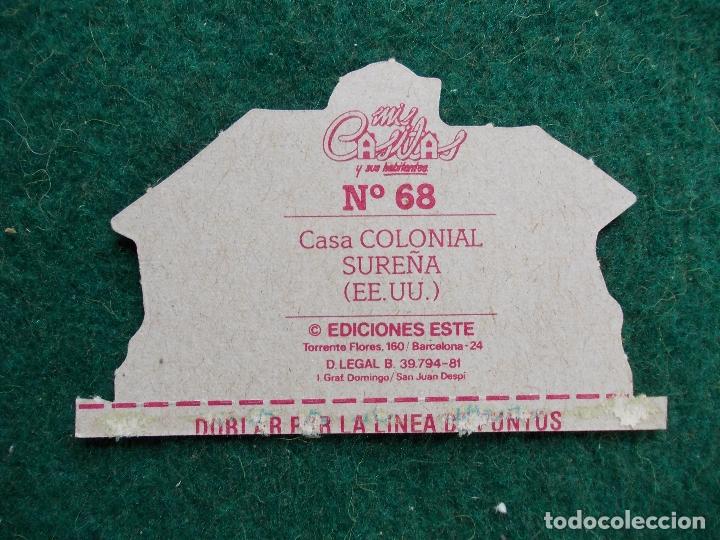 Sammeln alte gestanzte Sammelbilder: MIS CASITAS Y SUS HABITANTES EDICIONES ESTE N&ordm; 68 COLONIAL SURE&Ntilde;A EE.UU.