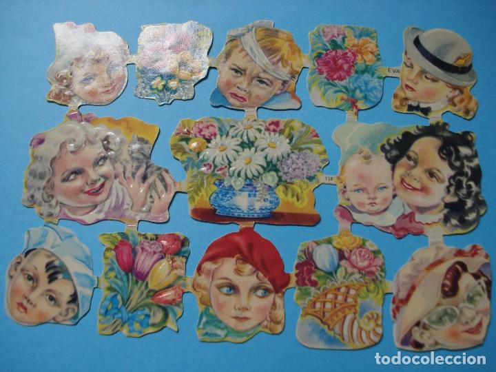 Sammeln alte gestanzte Sammelbilder: L&Aacute;MINA DE CROMOS TROQUELADOS EVA 158 CON BRILLO Y RELIEVE.MUY ANT&Iacute;GUA.