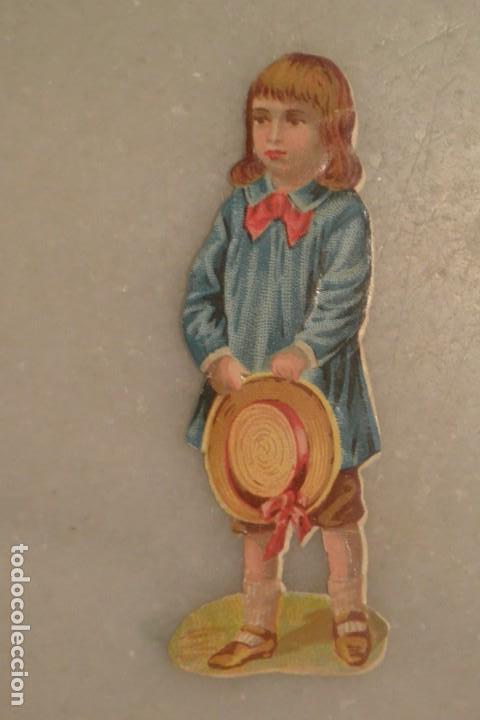 Sammeln alte gestanzte Sammelbilder: ANTIGUO CROMO TROQUELADO NI&Ntilde;A CON SOMBRERO
