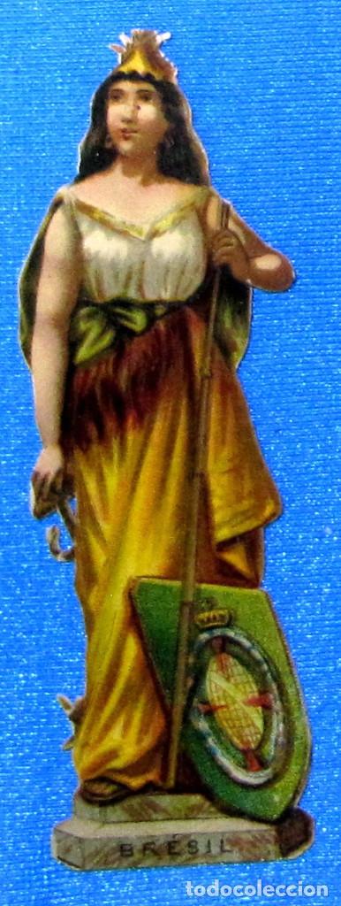 Sammeln alte gestanzte Sammelbilder: CROMO TROQUELADO. BRASIL, BR&Eacute;SIL. SIN PUBLICIDAD, FINALES SIGLO XIX.