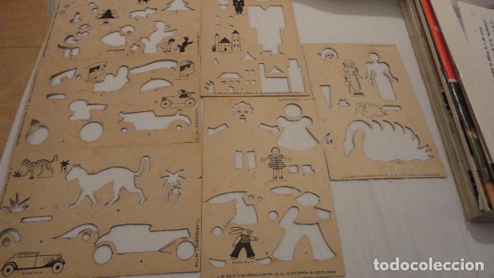 Collectable Antique Stamped Cards: ANTIGUO  CONJUNTO DE 6 PLANTILLAS.PAPISABIO SEIX BARRAL BARCELONA.