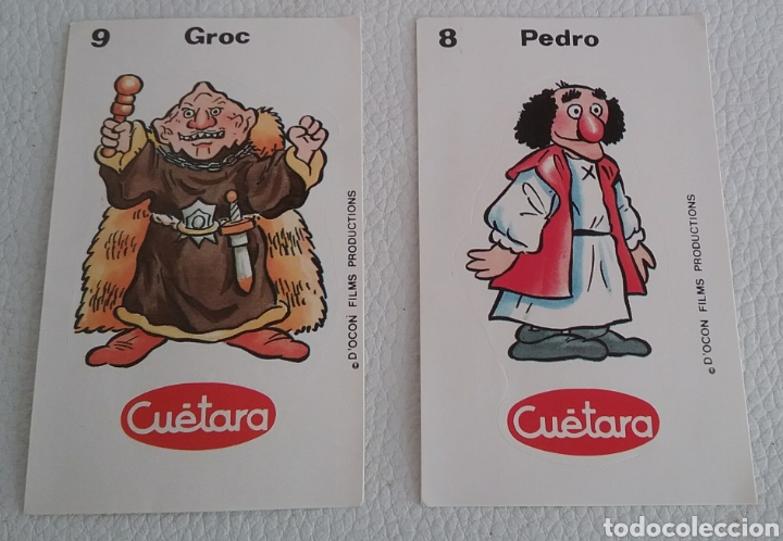 Coleccionismo cromos troquelados antiguos: DOS CROMOS troquelados de la colecci&oacute;n LOS AURONES n.8 y 9, de CUETARA.