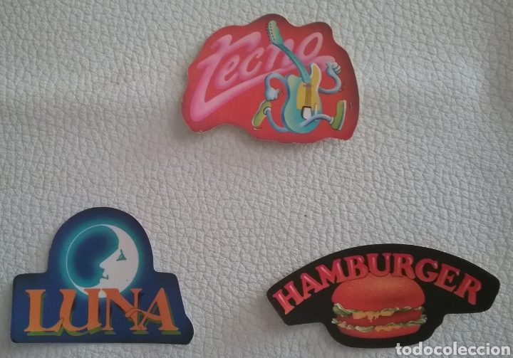 Sammeln alte gestanzte Sammelbilder: TRES CROMOS troquelados de PANRICO ,,HAMBURGUER,, ,,TECNO,, ,,LUNA,,.