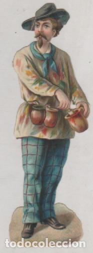 Colecionismo Cromos recortados antigos: Cromo troquelado, sin publicidad. Pintor 12 x 4 cm