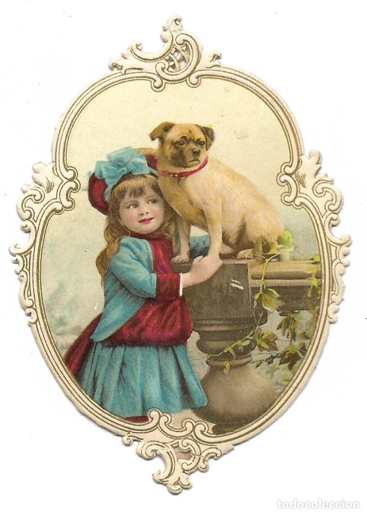 Coleccionismo Cromos troquelados antiguos: CROMO TROQUELADO CARTULINA CON FELICITACION DE PASCUAS DE NAVIDAD DEL CARRETERO. PRINCIPIO SIGLO XX