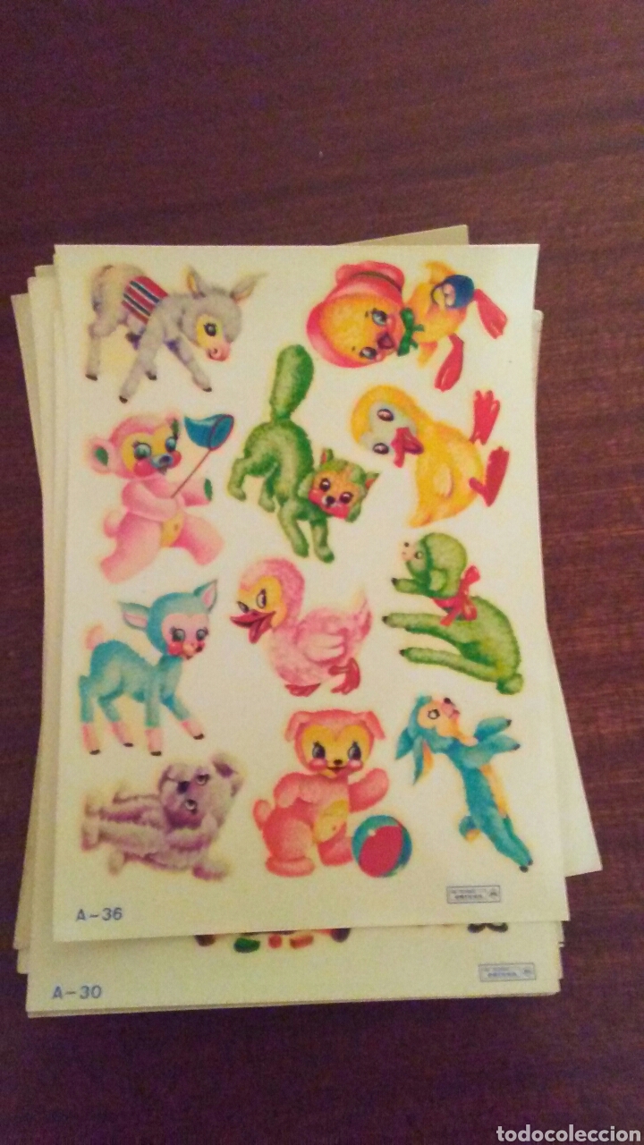 Coleccionismo Cromos troquelados antiguos: Lamina de calcomanias a&ntilde;os 60