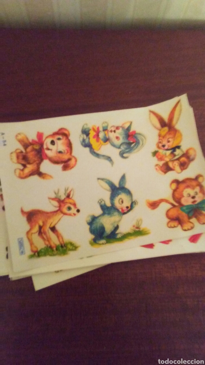 Coleccionismo Cromos troquelados antiguos: Lamina de calcomanias a&ntilde;os 60