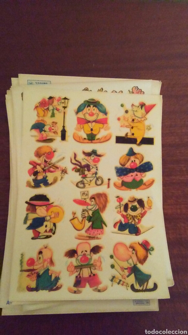 Coleccionismo Cromos troquelados antiguos: Lamina de calcomanias a&ntilde;os 60