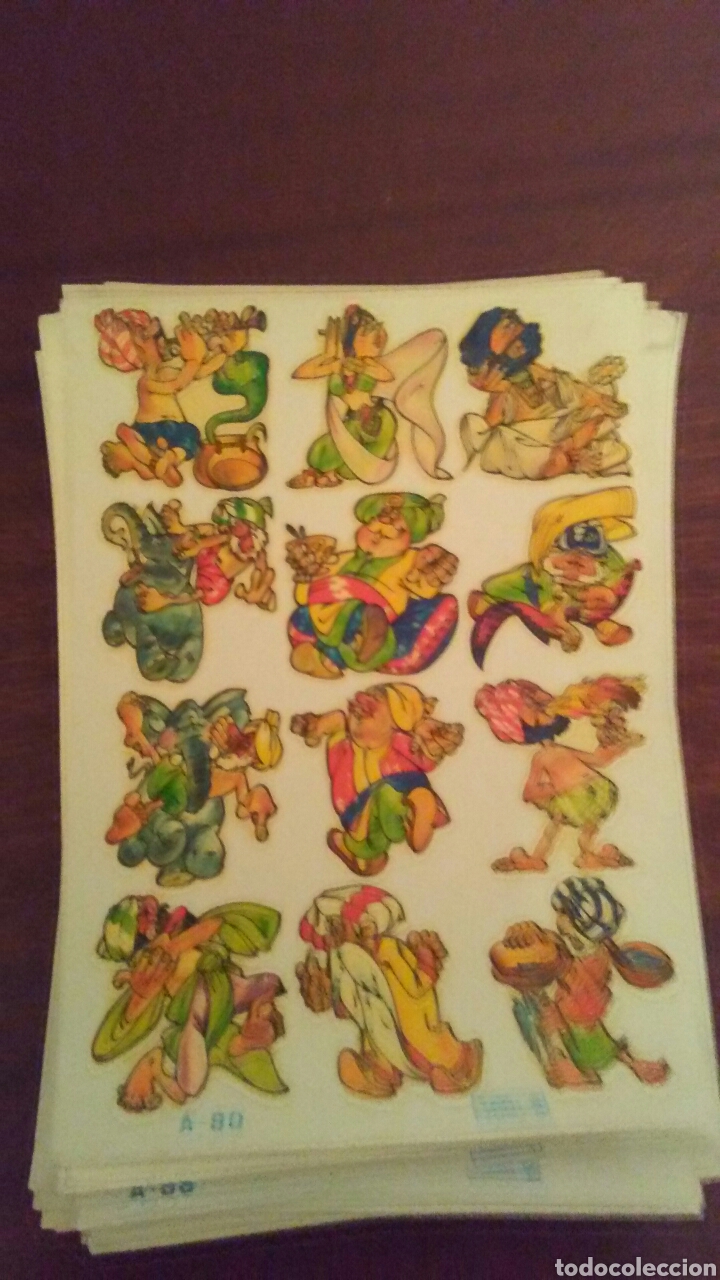 Coleccionismo Cromos troquelados antiguos: Lamina calcomanias a&ntilde;os 60