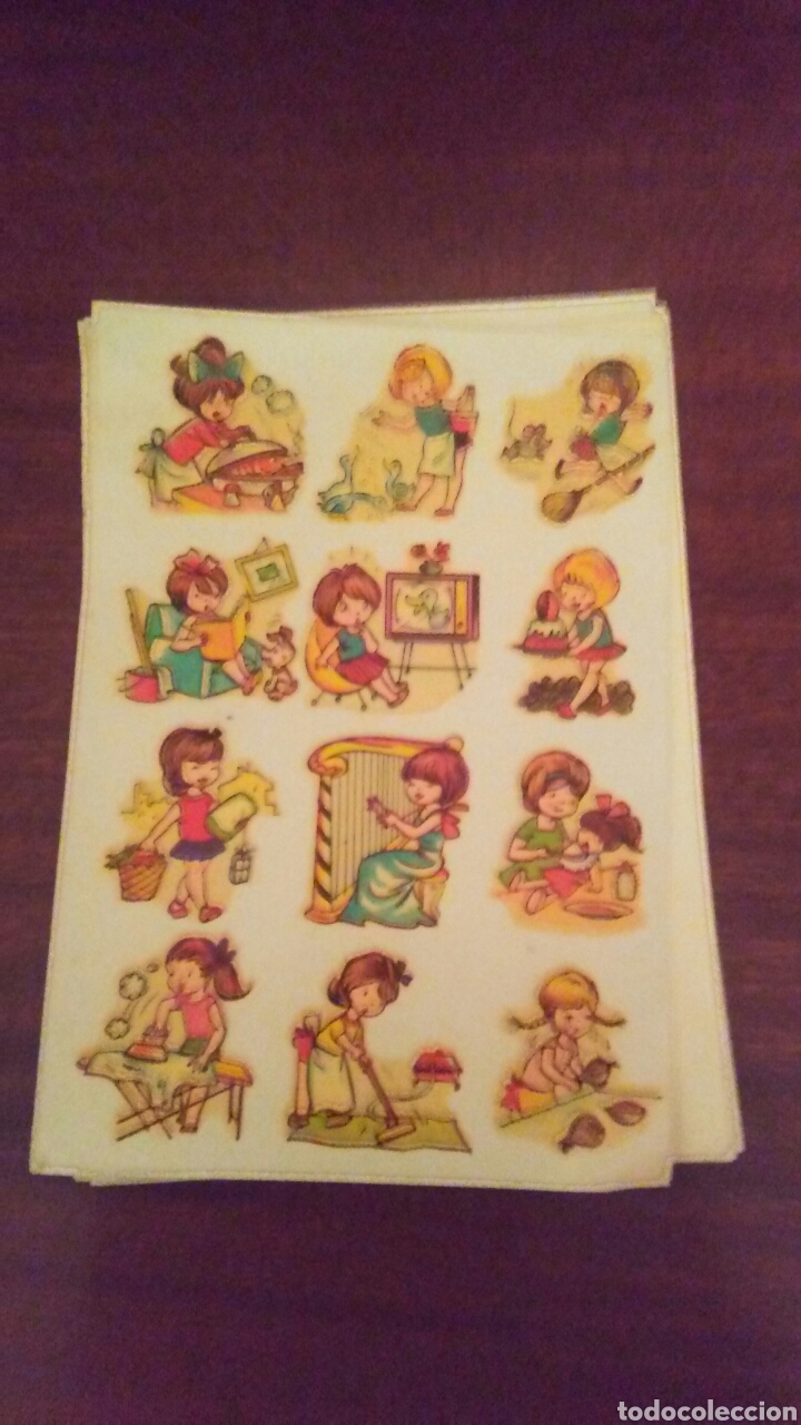 Coleccionismo Cromos troquelados antiguos: Hoja de calcomanias a&ntilde;os 60
