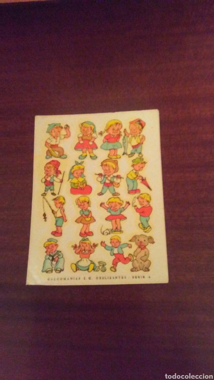 Coleccionismo Cromos troquelados antiguos: Hoja de calcomanias a&ntilde;os 50