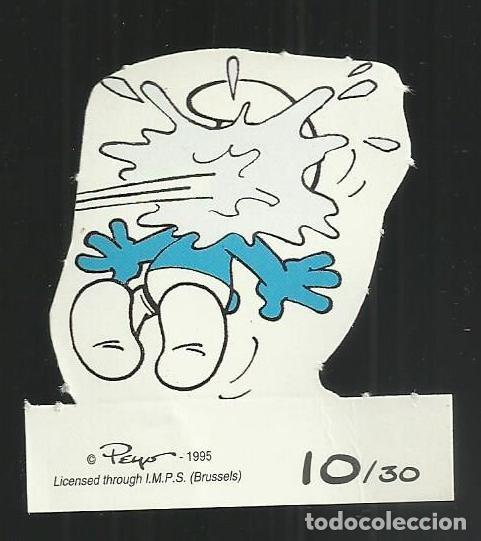 Collectable Antique Stamped Cards: CROMO TROQUELADO DE LOS PITUFOS N&ordm;10/30. LES SCHTROUMPFS. 1995. SIN PEGAR