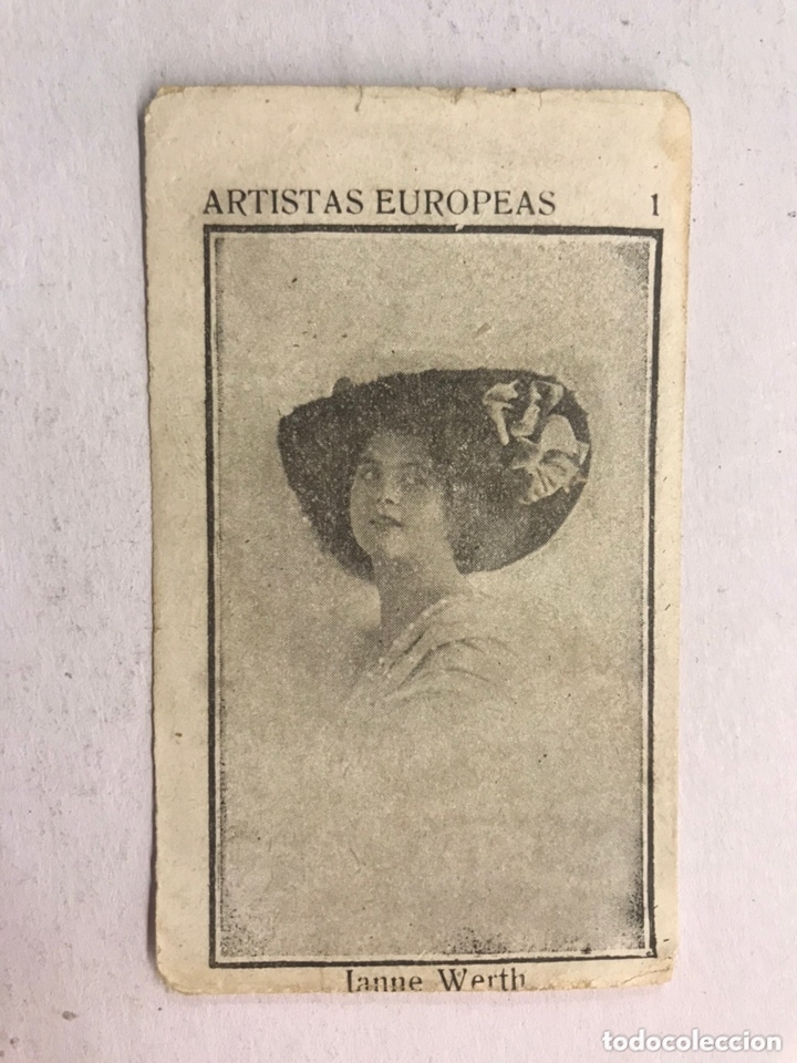 Sammeln alte gestanzte Sammelbilder: CROMO. ARTISTAS EUROPEAS No.1. lanne Werth