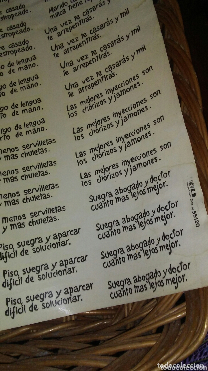 Collectable Antique Stamped Cards: Hoja grande de calcomanias con frases simpaticas ,son 70 frases