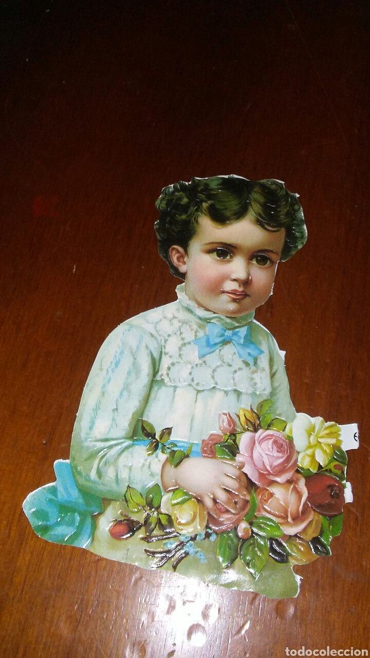 Coleccionismo cromos troquelados antiguos: Cromo de gran tama&ntilde;o con brillo y color mide 15 cent