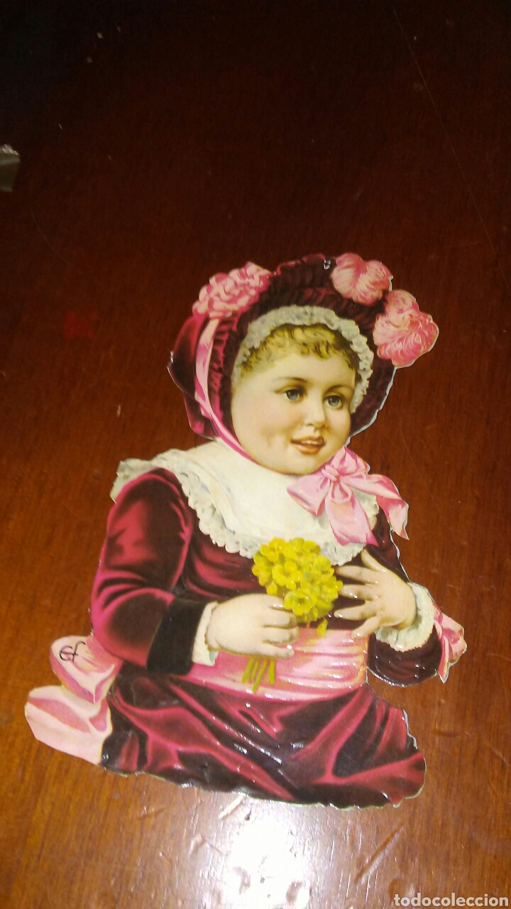 Coleccionismo cromos troquelados antiguos: Cromo de gran tama&ntilde;o con brillo y relieve ,mide sobre 15 cent