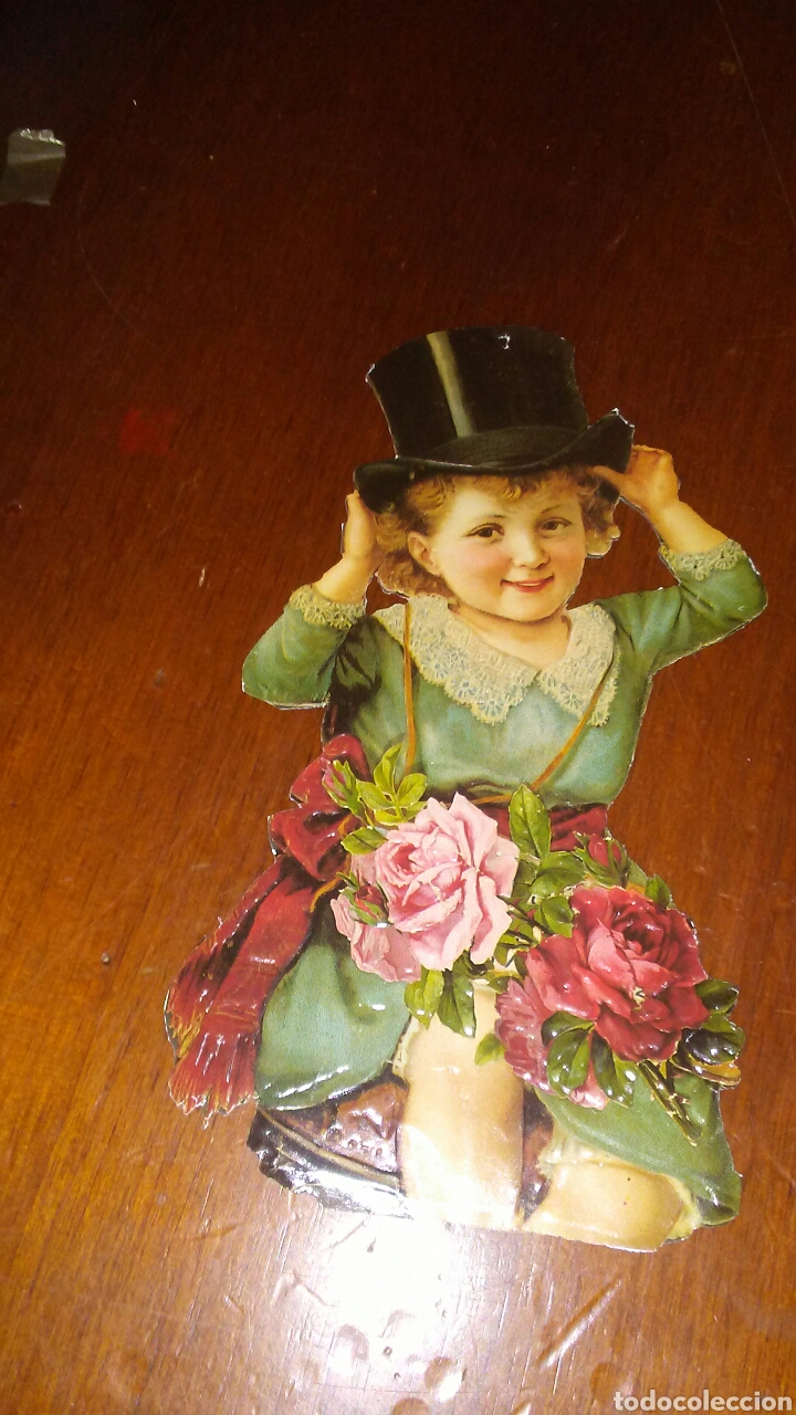 Coleccionismo cromos troquelados antiguos: Cromo de gran tama&ntilde;o con brillo y relieve ,mide sobre 15 cent