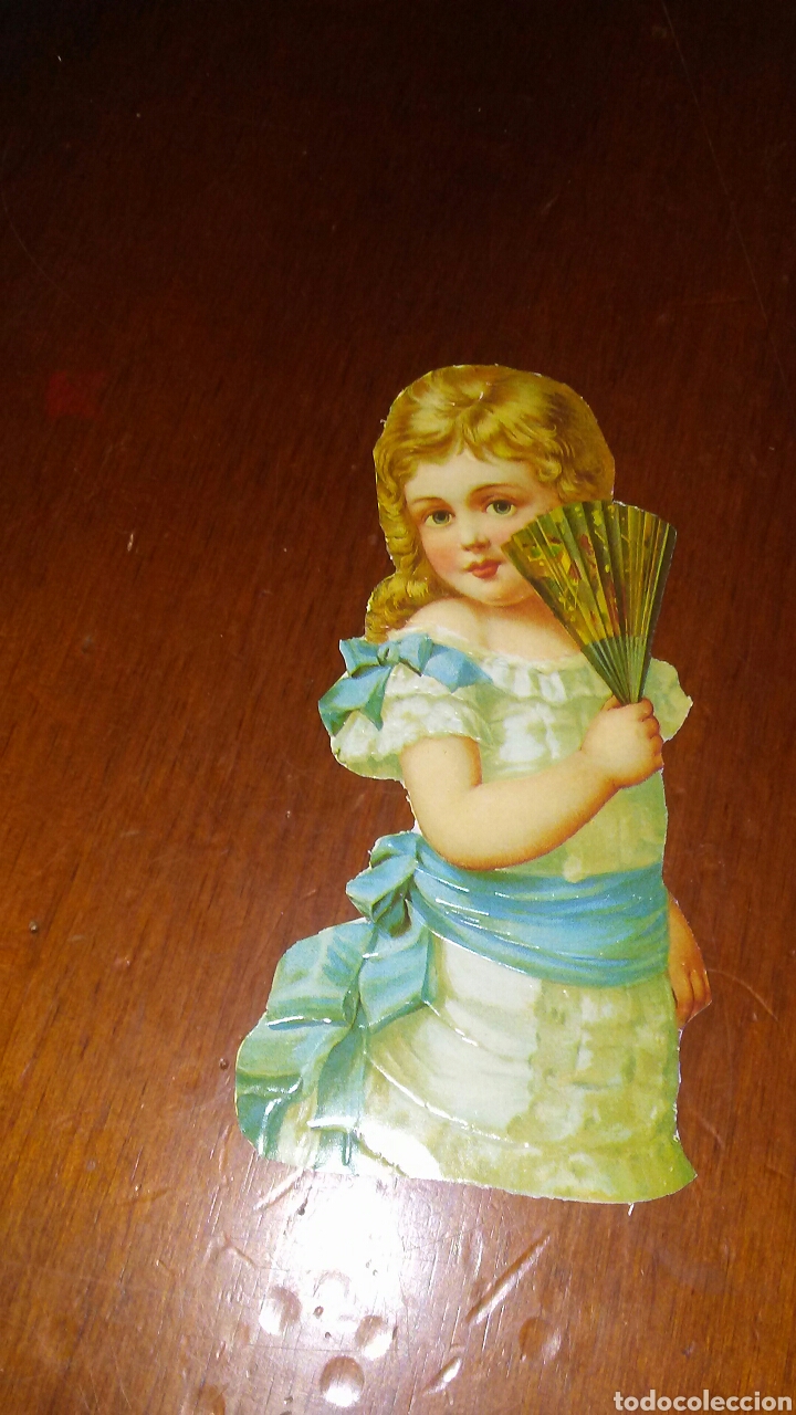 Coleccionismo cromos troquelados antiguos: Cromo de gran tama&ntilde;o con brillo y relieve ,miden sobre 15 cent