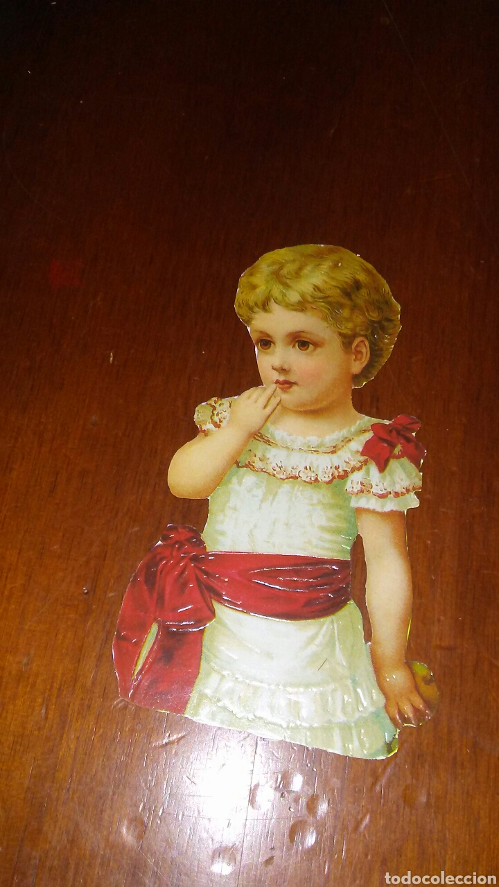 Coleccionismo cromos troquelados antiguos: Cromo de gran tama&ntilde;o con brillo y relieve ,mide sobre 15 cent