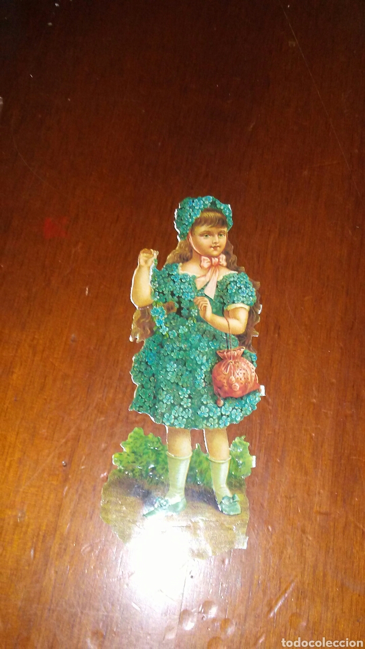 Coleccionismo cromos troquelados antiguos: Cromo grande con brillo y relieve ,mide sobre 14 cent