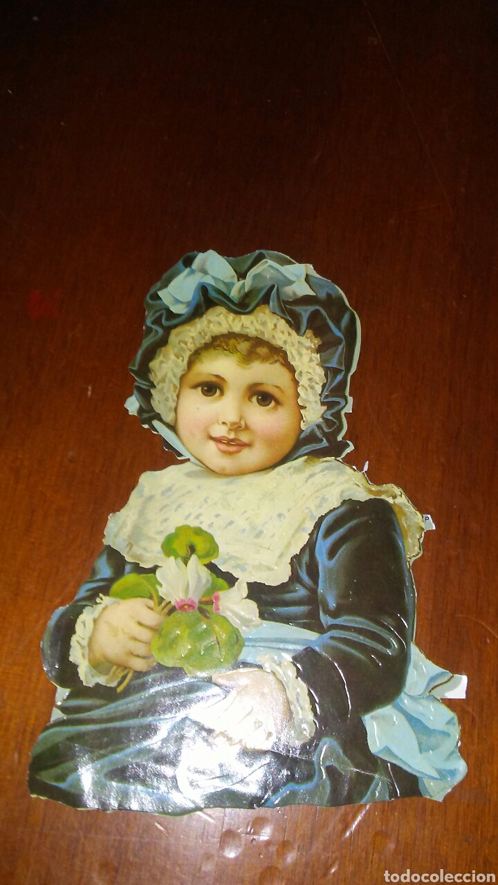 Coleccionismo cromos troquelados antiguos: Cromo de gran tama&ntilde;o con brillo y relieve ,mide sobre 15 cent