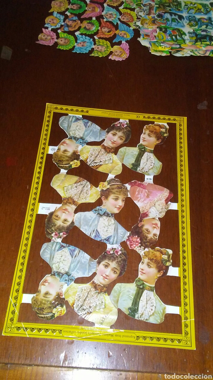Coleccionismo cromos troquelados antiguos: Lamina grande de cromos
