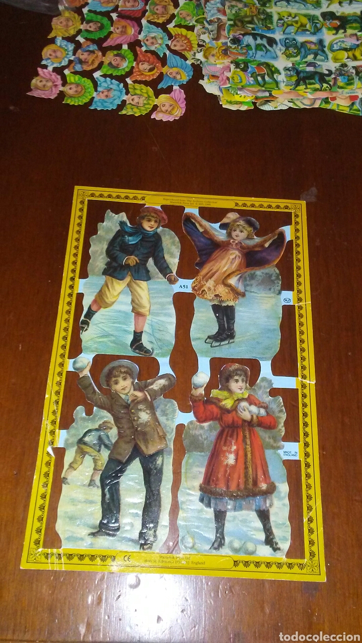 Coleccionismo cromos troquelados antiguos: Lamina grande de cromos
