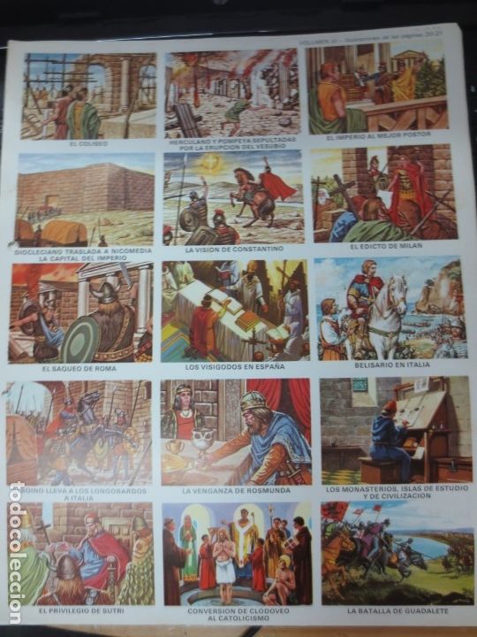 Coleccionismo cromos troquelados antiguos: LAMINA EDUCATIVA DE 15 CROMOS ESCOLARES HISTORICOS