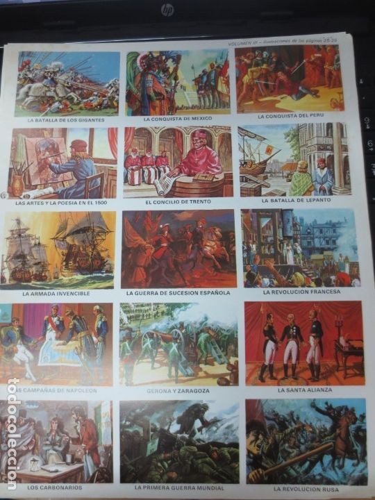 Coleccionismo cromos troquelados antiguos: LAMINA EDUCATIVA DE 15 CROMOS ESCOLARES HISTORICOS