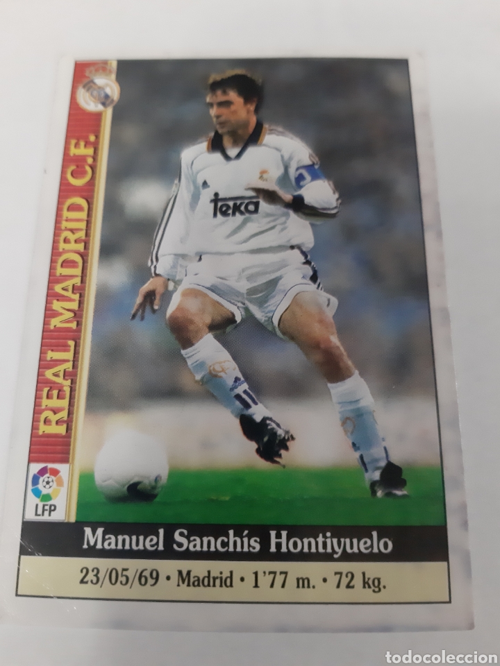 Coleccionismo Cromos troquelados antiguos: Cromo F&uacute;tbol Las fichas de la liga 98-99. Sanchis-Real Madrid. (Mundicromo-F&uacute;tbol)