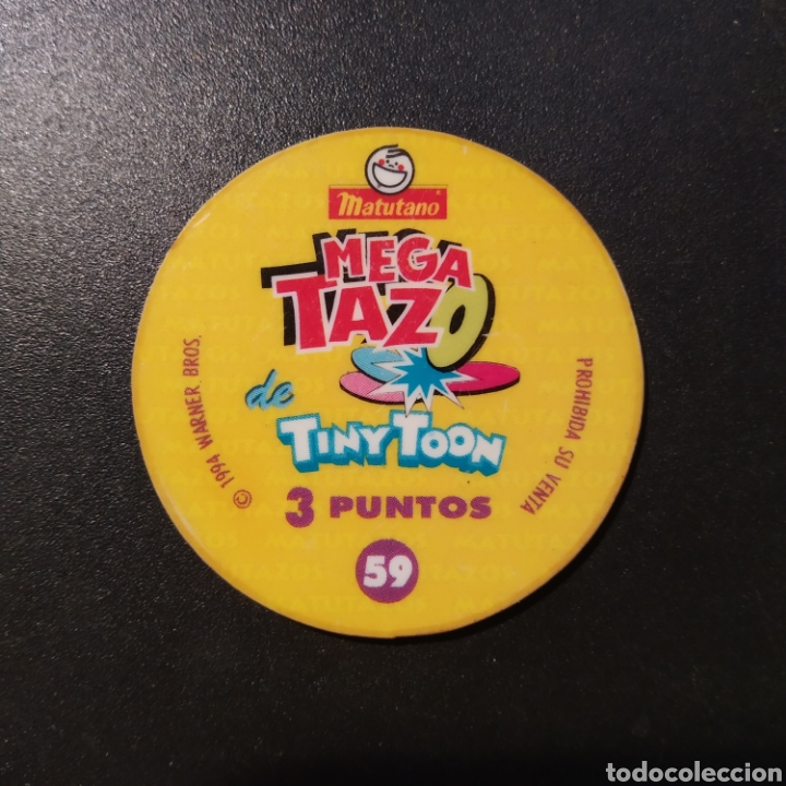 Coleccionismo cromos troquelados antiguos: TAZO - N&ordm; 059 - MEGA TAZO DE TINY TOON - MATUTANO - A&Ntilde;O 1994 - Foto 2