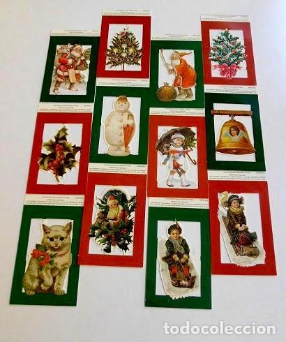 Collectionnisme Cartes &agrave; collectionner massicot&eacute;es anciennes: CROMOS TROQUELADOS - LOTE DE 12 MINI L&Aacute;MINAS INGLESAS DE NAVIDAD - CROMOS MLP MAMELOK