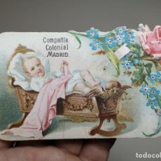 Coleccionismo Cromos troquelados antiguos: CROMO TROQUELADO ANTIGUO-CHOCOLATES COMPAÑIA COLONIAL-MADRID-VER FOTOS