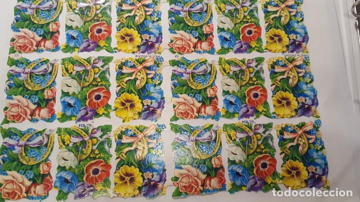 Colecionismo Cromos recortados antigos: LAMINA CROMOS TROQUELADOS