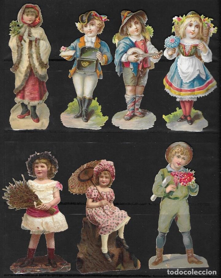 Sammeln alte gestanzte Sammelbilder: LOTE DE 7 CROMOS ANTIGUOS TROQUELADOS EN RELIEVE, LEER DESCRIPCION