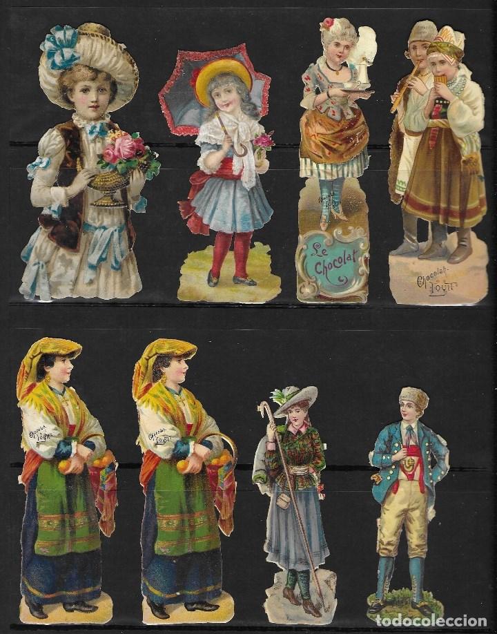 Sammeln alte gestanzte Sammelbilder: LOTE DE 8 CROMOS ANTIGUOS TROQUELADOS EN RELIEVE ALGUNO DE CHOCOLAT LOUIT, LEER DESCRIPCION