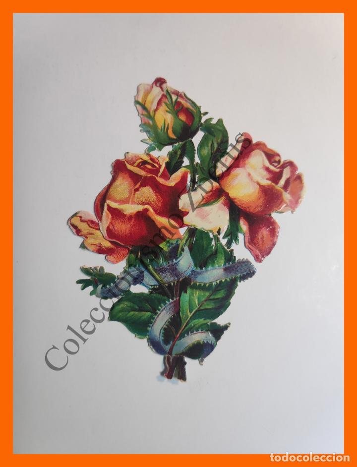 Coleccionismo cromos troquelados antiguos: Recortable - Ramo de Rosas - Foto 1