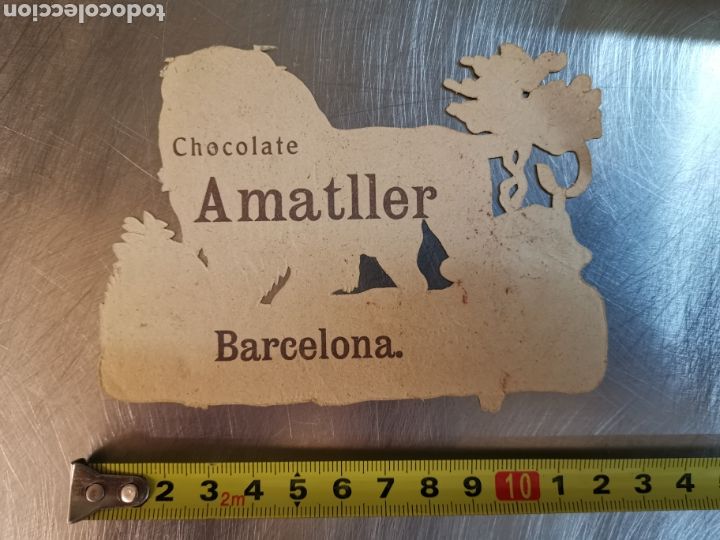 Coleccionismo cromos troquelados antiguos: Cromo troquelado de Chocolate Amatller. Le&oacute;n - Foto 3