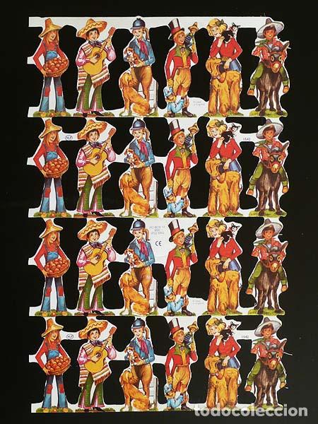 Collectionnisme Cartes &agrave; collectionner massicot&eacute;es anciennes: ZPR. LAMINA DE CROMOS TROQUELADOS CON BRILLO Y RELIEVE MLP - 1542 - NI&Ntilde;OS DISFRAZADOS CON MASCOTAS