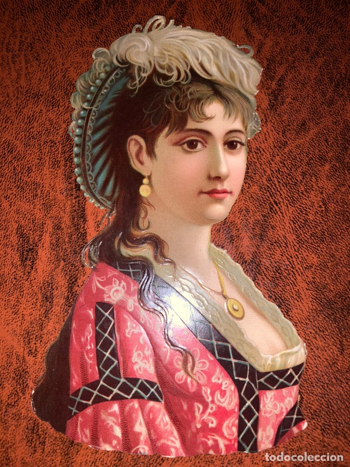 Collectable Antique Stamped Cards: Antiguo cromo troquelado de picar