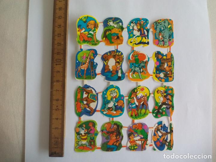 Collezionismo Figurine ritagliate antiche: L&Aacute;MINA DE CROMOS TROQUELADOS ANIMALES CON NI&Ntilde;OS