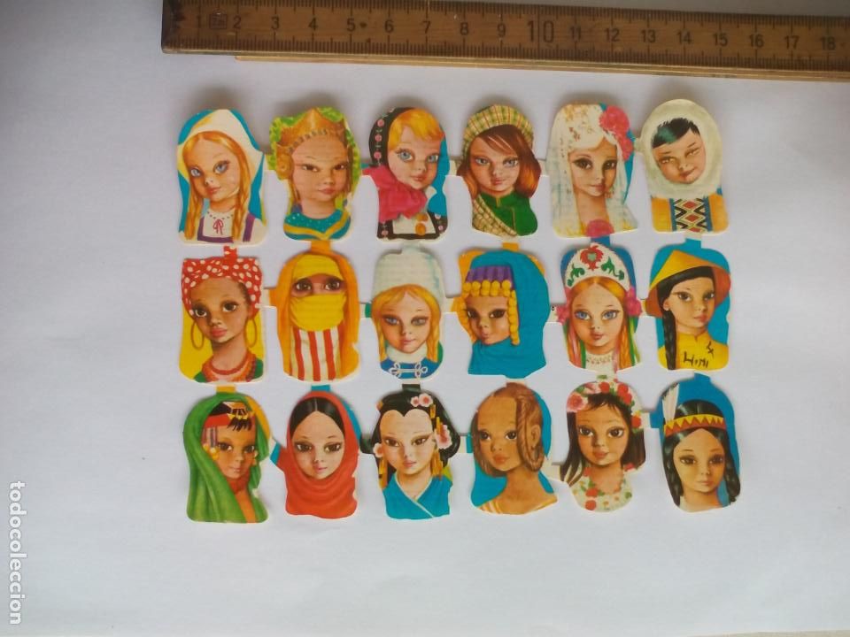 Collezionismo Figurine ritagliate antiche: L&Aacute;MINA DE CROMOS TROQUELADOS, EN RELIEVE, MUJERES O NI&Ntilde;AS CON PEINADOS O TOCADIS TIPICOS