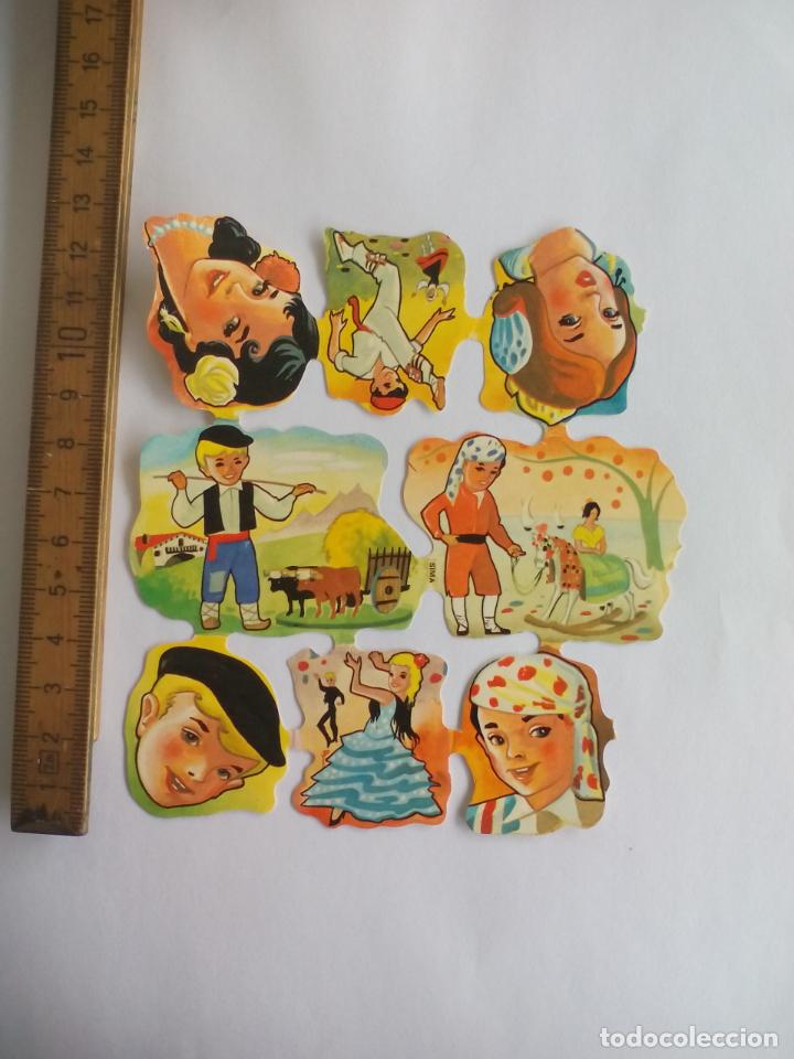 Collezionismo Figurine ritagliate antiche: L&Aacute;MINA DE CROMOS TROQUELADOS EN RELIEVE, CON TRAJES T&Iacute;PICOS O REGIONALES